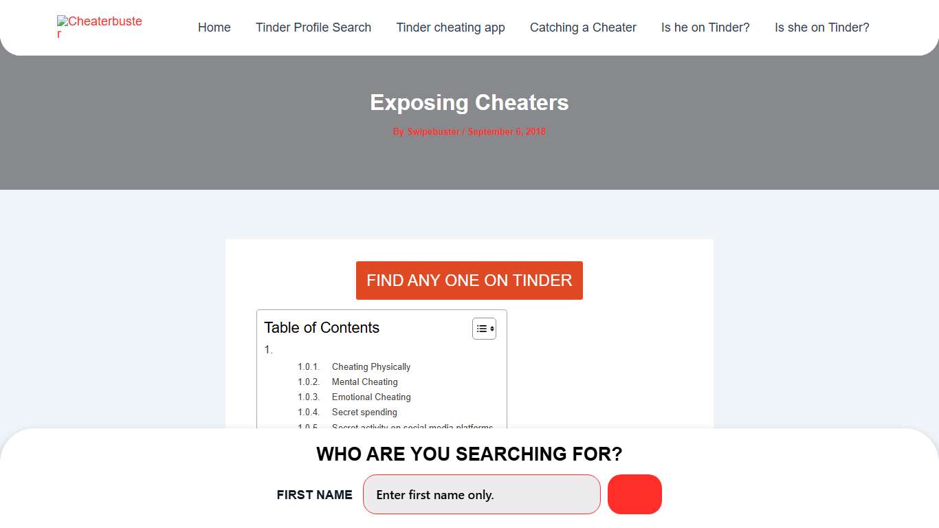 Exposing Cheaters - Cheaterbuster Blog